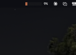Menu bar widget