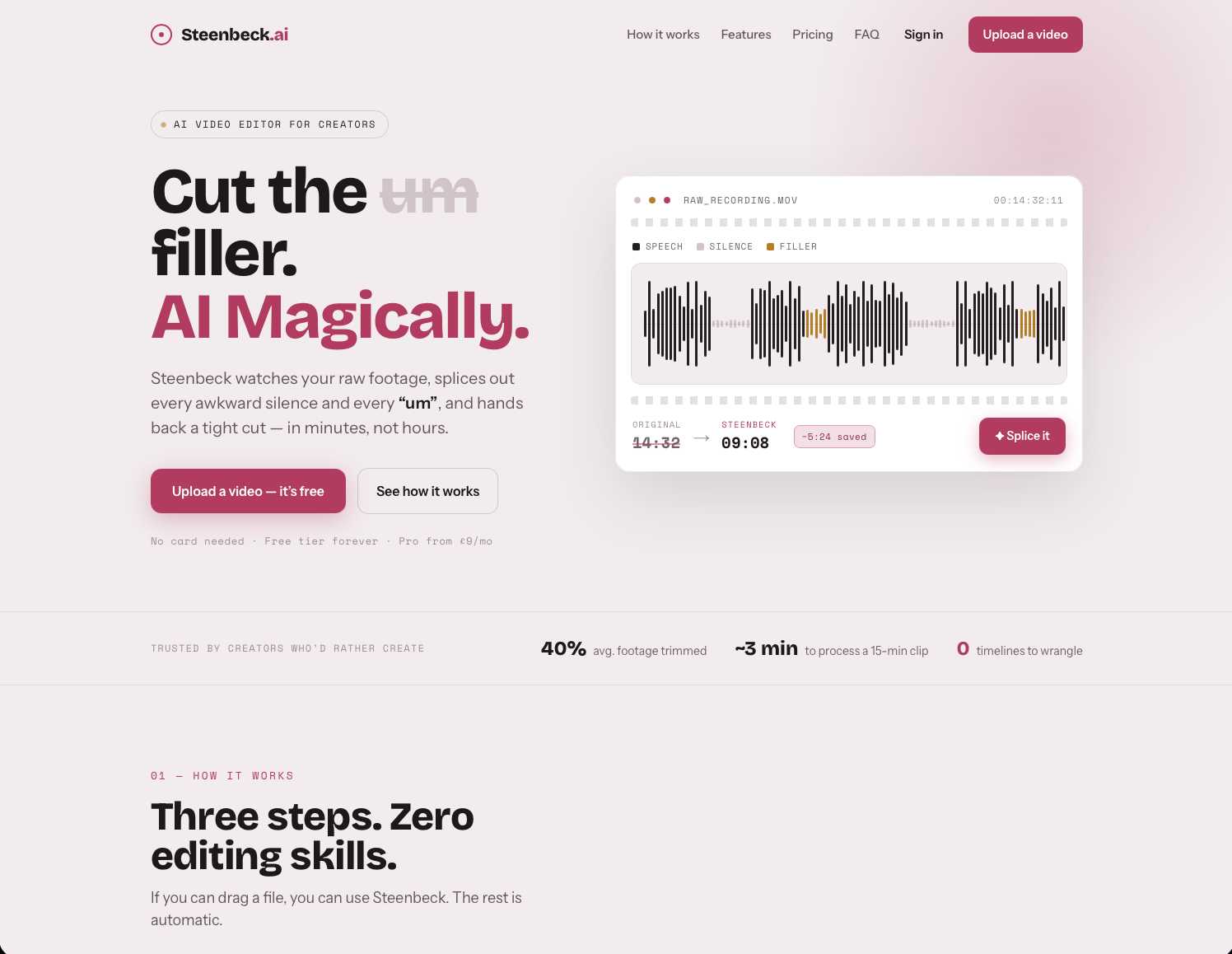 SteenBeck.ai homepage